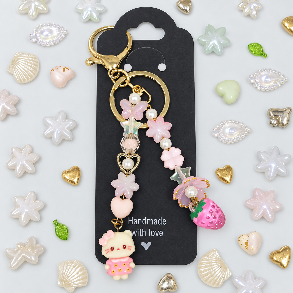 πΈ mix style pink Keychain