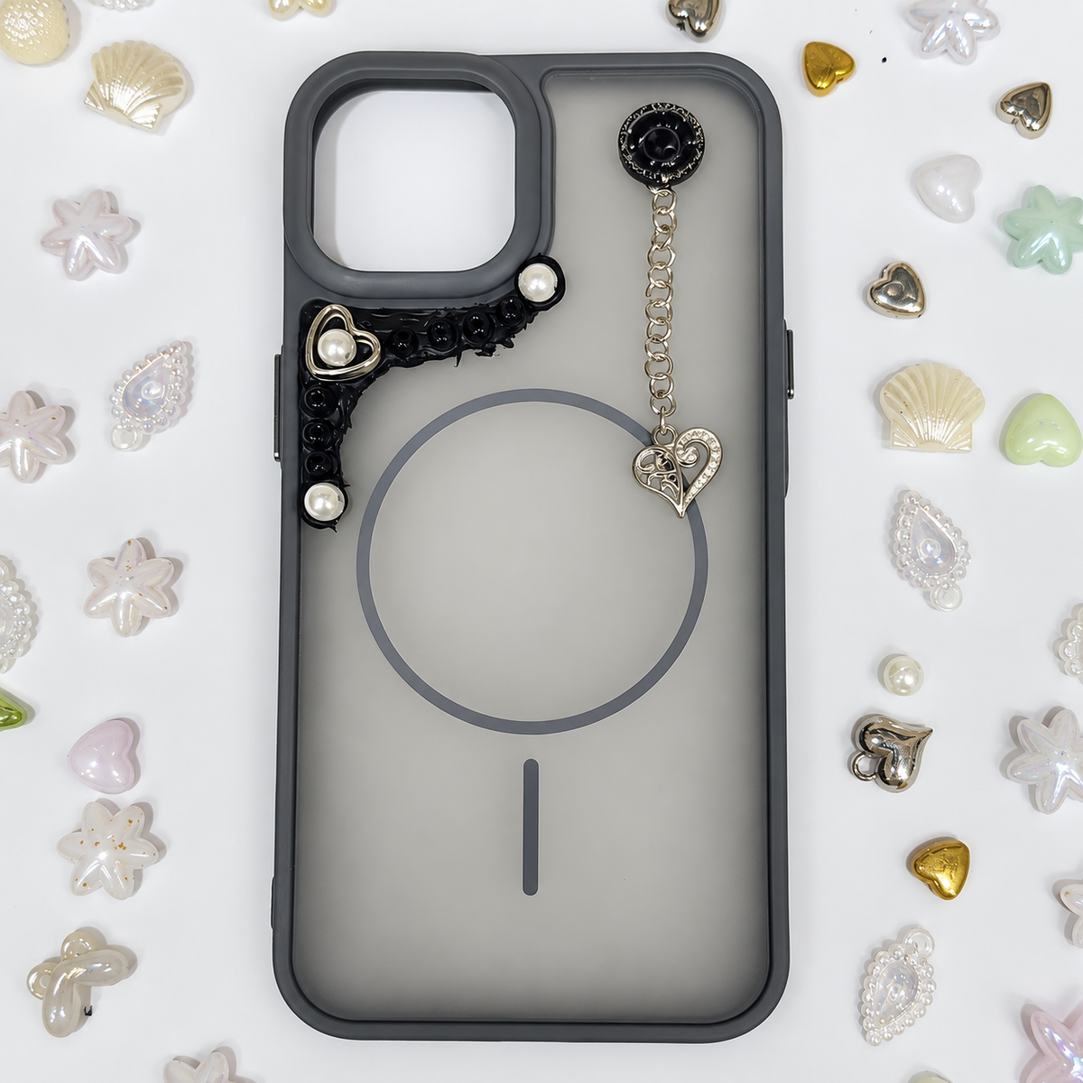 Black deco-den IPhone case